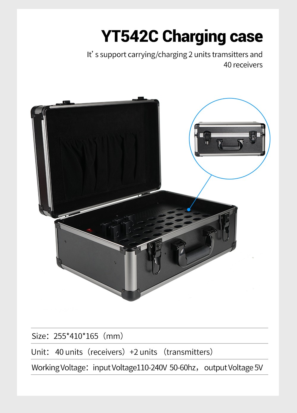 2.4G無(wú)線(xiàn)導(dǎo)游系統(tǒng)耳掛式接收器YT500